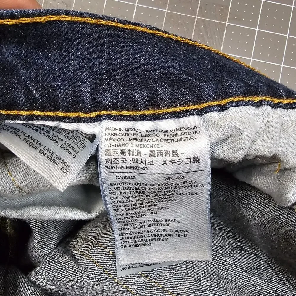 Levis 505 Jeans Mens 40x30 Blue Straight Fit Preppy Work Heritage Classic Biker